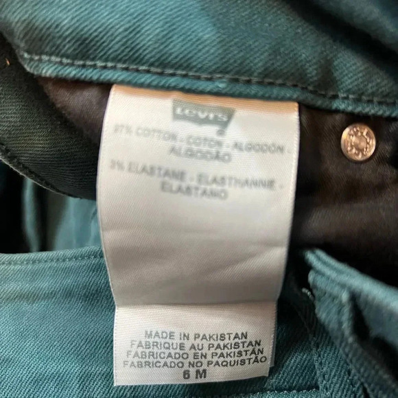 Levi’s jeans MID RISE SKINNY BLUE-GREEN VINTAGE SIZE 6 - Picture 9 of 10